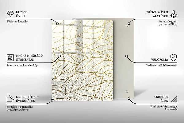 Glasskärbräda med abstrakt 3D-geometri