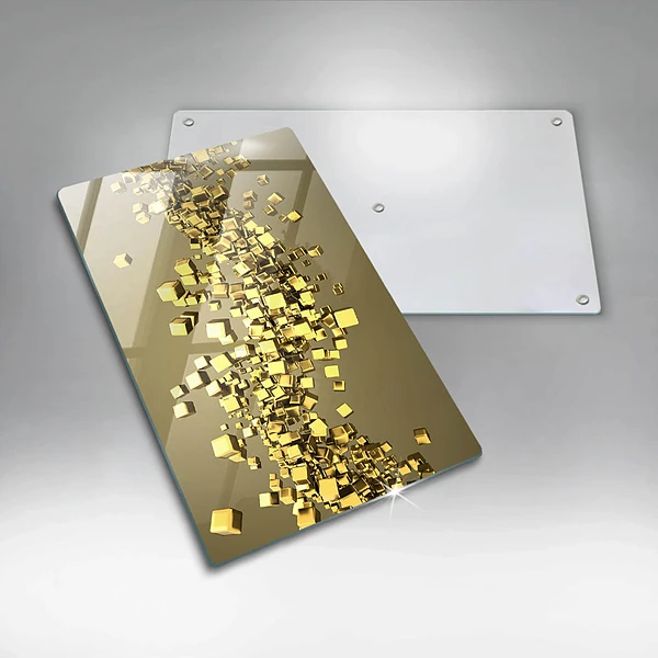 Glasskärbräda med abstrakt 3D-geometri