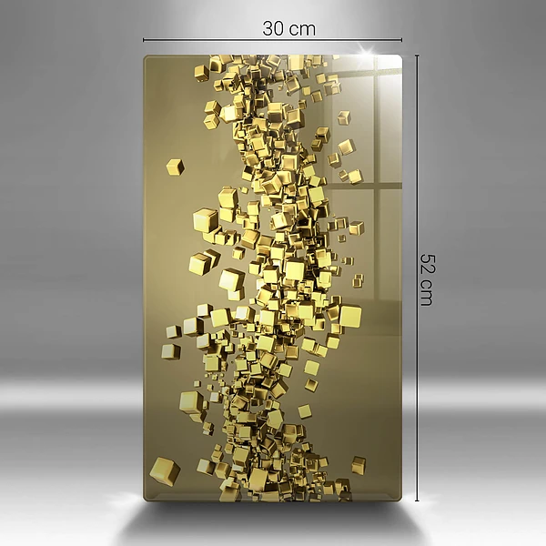 Glasskärbräda med abstrakt 3D-geometri