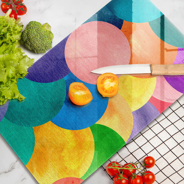 Glasskärbräda Färgade hjul