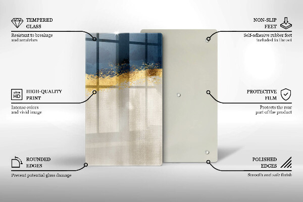 Glasskärbräda Abstraktion guld