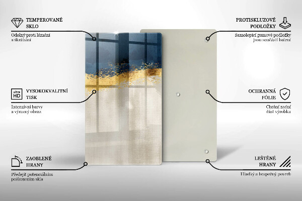 Glasskärbräda Abstraktion guld