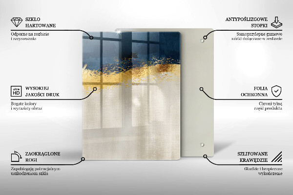 Glasskärbräda Abstraktion guld