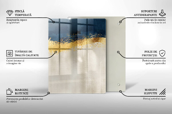 Glasskärbräda Abstraktion guld