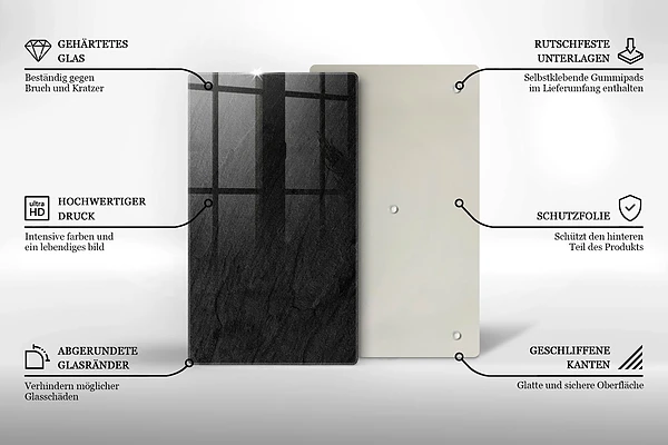 Glasskärbräda med stentextur