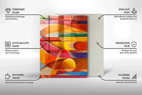Glasskärbräda med stentextur