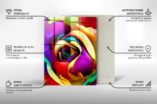 Glasskärbräda Blå abstraktion