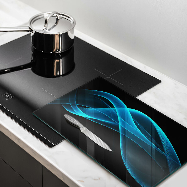 Glasskärbräda Blå abstraktion