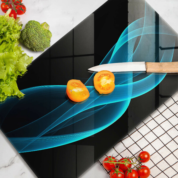 Glasskärbräda Blå abstraktion