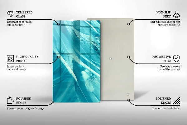 Glasskärbräda Fina fjädrar