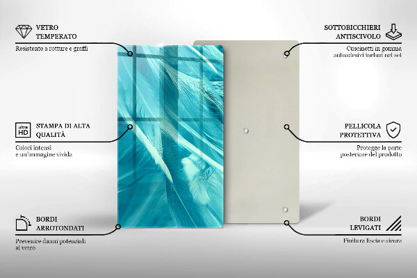 Glasskärbräda Fina fjädrar