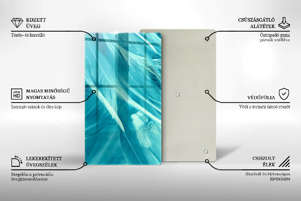 Glasskärbräda Fina fjädrar