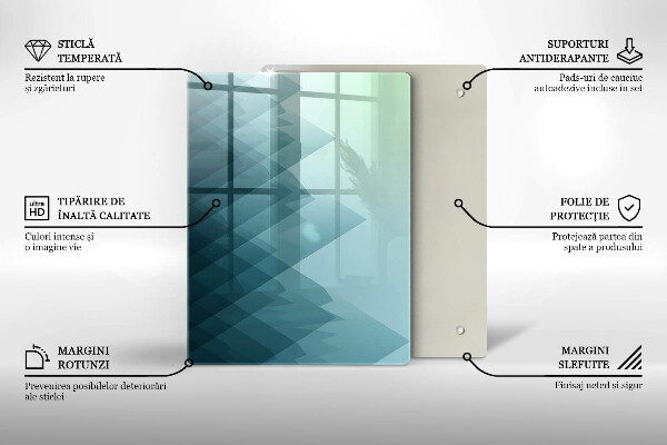 Glasskärbräda Fina fjädrar