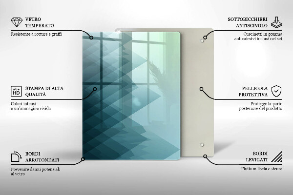 Glasskärbräda Fina fjädrar