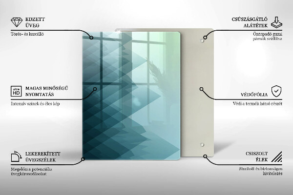 Glasskärbräda Fina fjädrar