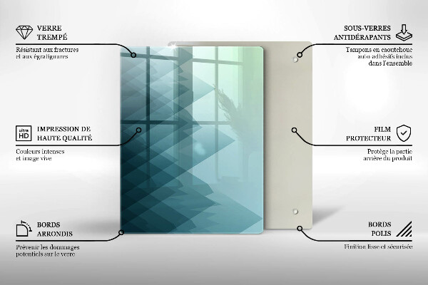 Glasskärbräda Fina fjädrar