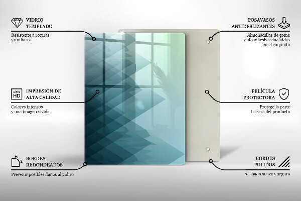 Glasskärbräda Fina fjädrar