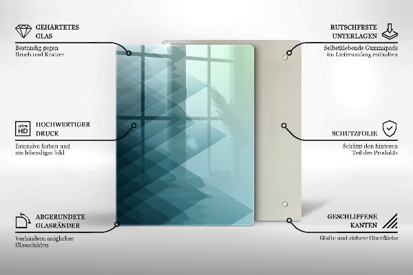 Glasskärbräda Fina fjädrar