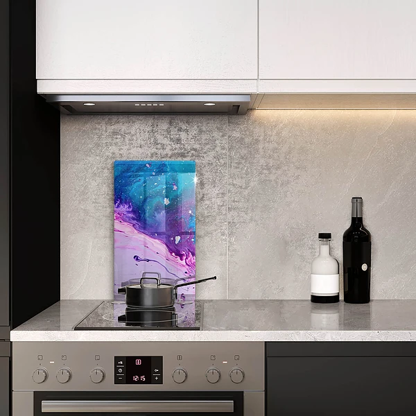 Glasskärbräda med abstrakt bläckmotiv
