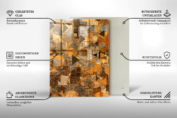 Glasskärbräda Vattendroppar