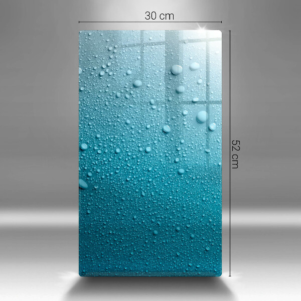 Glasskärbräda Vattendroppar