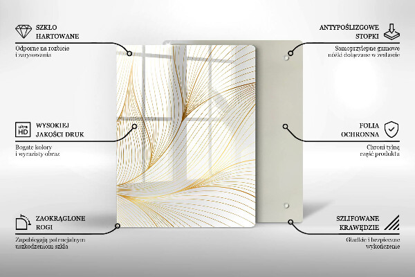 Glasskärbräda Abstraktion 3D rutor