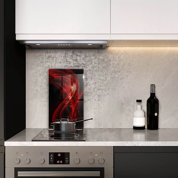 Glasskärbräda med modernt abstrakt motiv