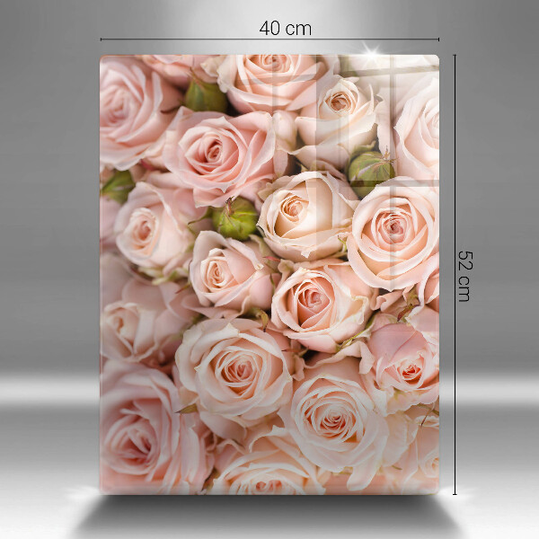 Glasskärbräda Bukett fina rosor