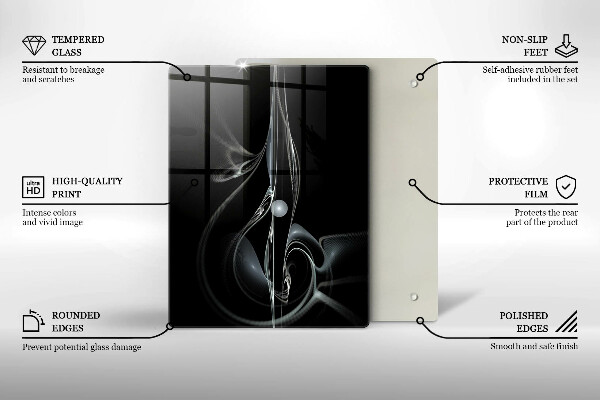 Glasskärbräda Bukett fina rosor