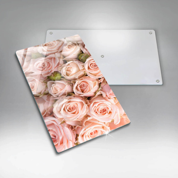 Glasskärbräda Bukett fina rosor