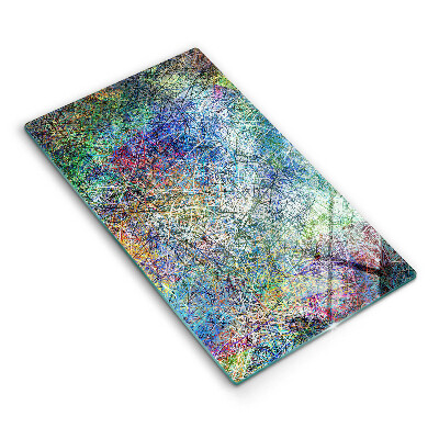 Glasskärbräda Färgglad linje abstraktion