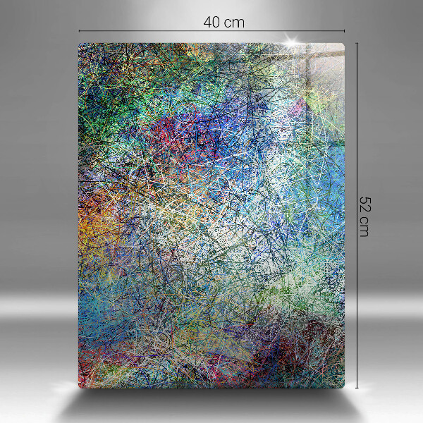 Glasskärbräda Färgglad linje abstraktion