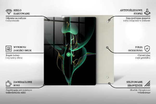 Glasskärbräda Färgglad linje abstraktion