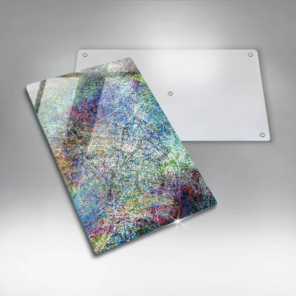 Glasskärbräda Färgglad linje abstraktion