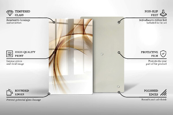 Glasskärbräda Abstraktionsformer