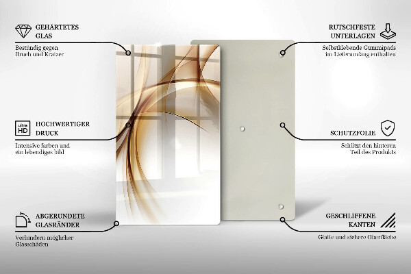 Glasskärbräda Abstraktionsformer
