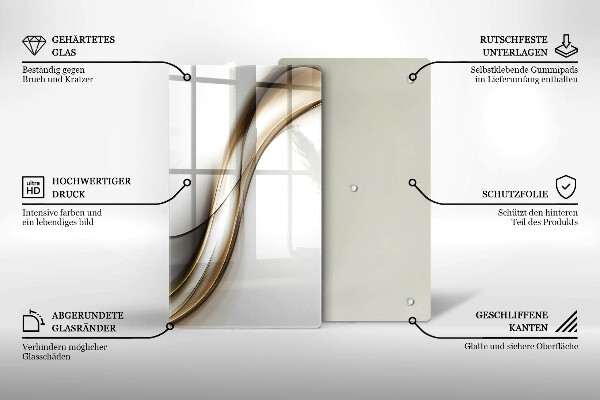 Glasskärbräda Mjuka linjer abstrakt