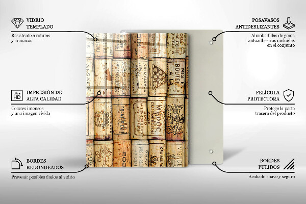 Glasskärbräda Mjuka linjer abstrakt