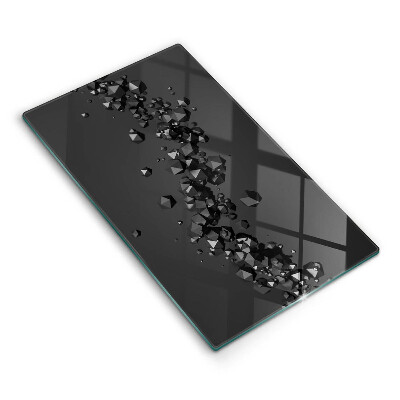 Glasskärbräda med abstrakt 3D-motiv
