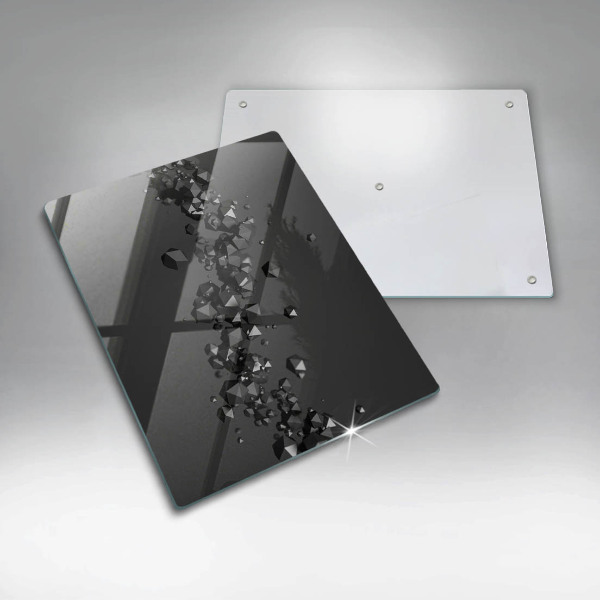 Glasskärbräda med abstrakt 3D-motiv