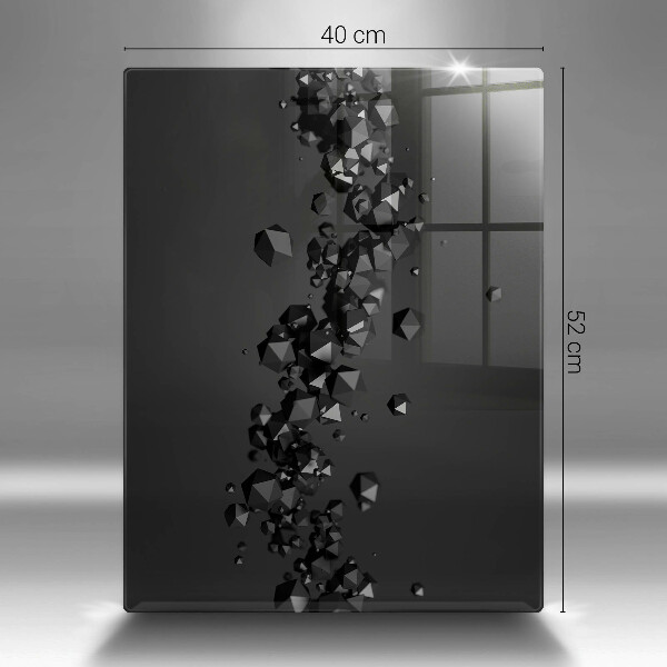 Glasskärbräda med abstrakt 3D-motiv