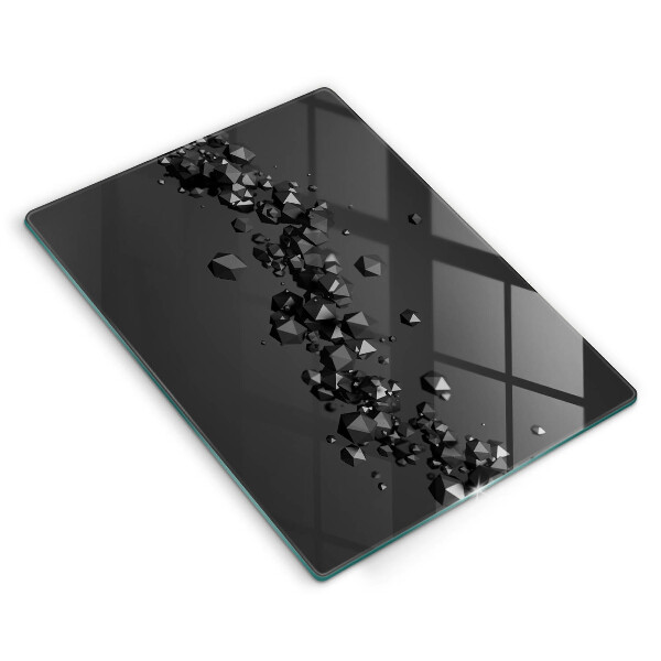 Glasskärbräda med abstrakt 3D-motiv