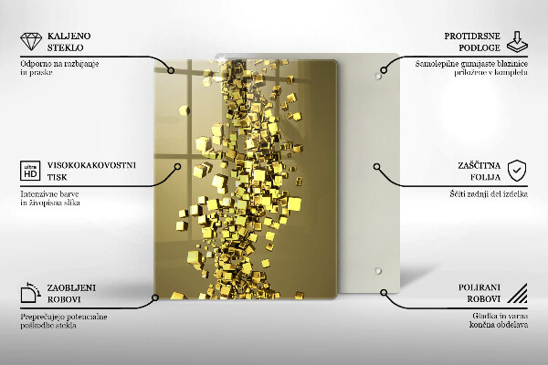 Glasskärbräda 3D-former abstrakt