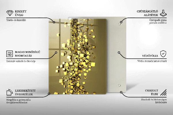 Glasskärbräda 3D-former abstrakt