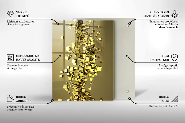 Glasskärbräda 3D-former abstrakt