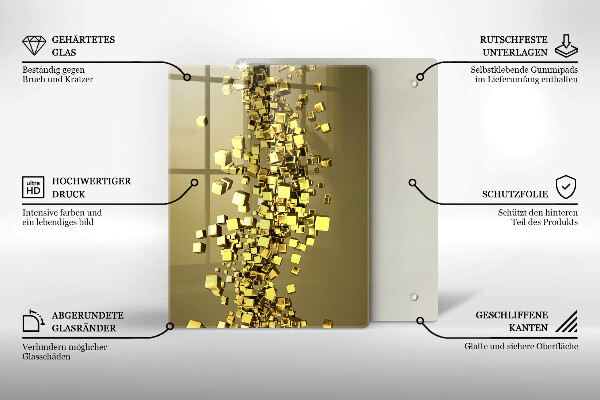 Glasskärbräda 3D-former abstrakt