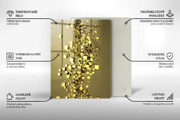 Glasskärbräda 3D-former abstrakt