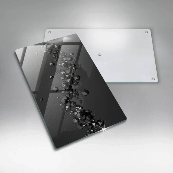 Glasskärbräda med abstrakt 3D-motiv
