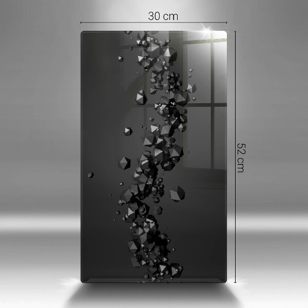 Glasskärbräda med abstrakt 3D-motiv
