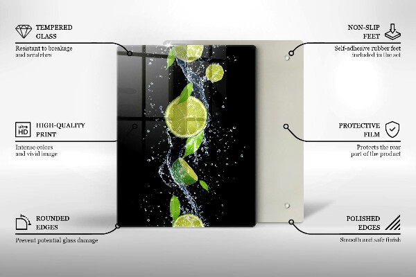 Glasskärbräda Boho fågelfjädrar